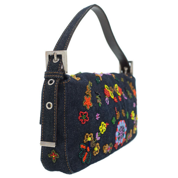 Fendi Handbags - Fendi Bag Shoulder Beaded Mamma Semi Bucket